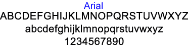 arial font