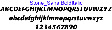 stone sans bolditalic font